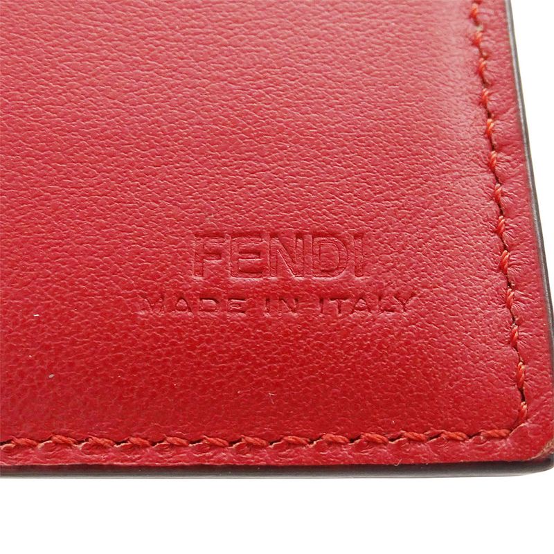 Fendi Wallet Long Leather Bug's Eye Black Flap Style — view 9