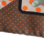 Hermes Carre 45 Gavroche Scarf Clic Clac Silk Brown — view 8