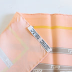 Hermes Carre 45 Scarf Gavroche Bolduc Ribbon Orange — view 6