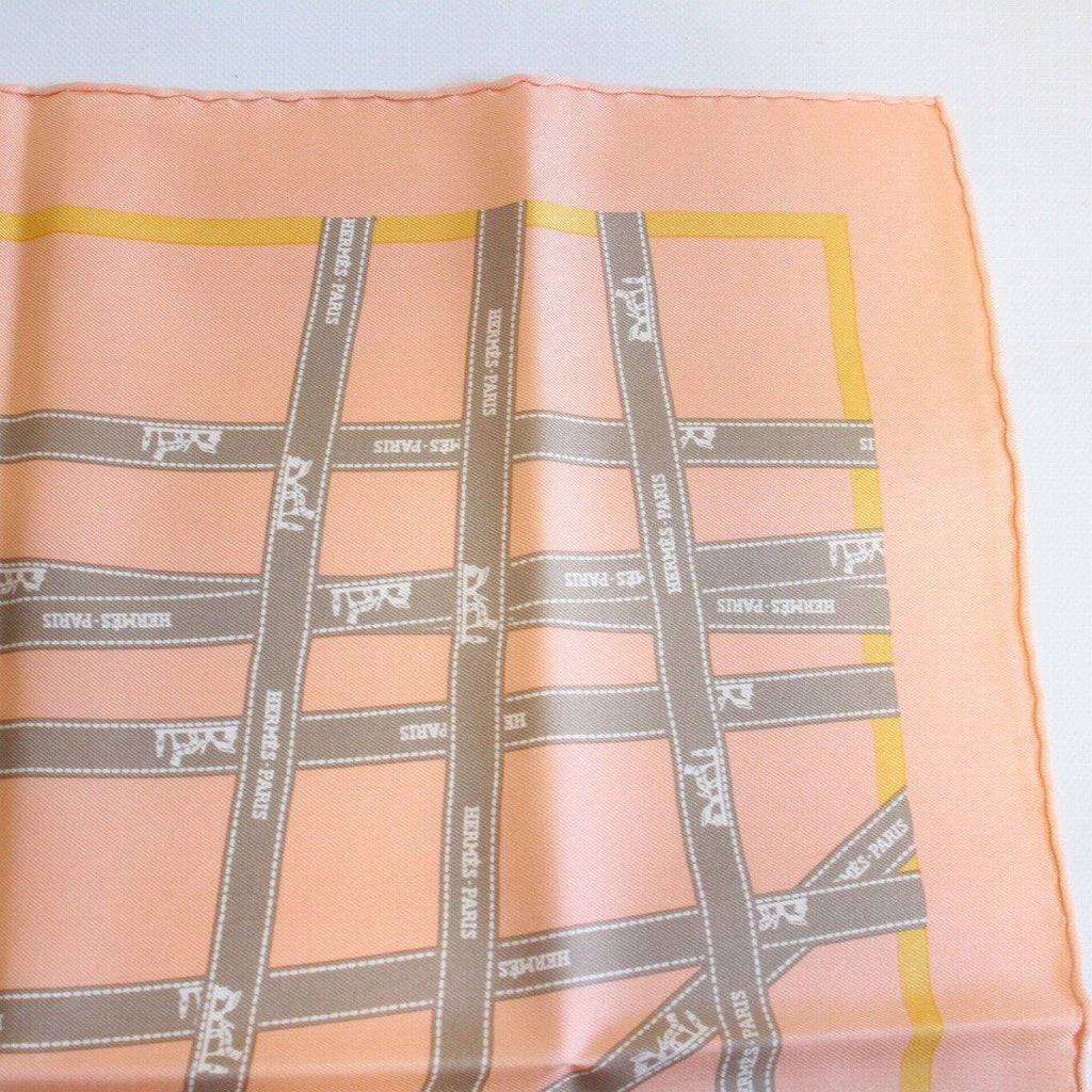 Hermes Carre 45 Scarf Gavroche Bolduc Ribbon Orange — view 3