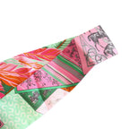 Hermes Twilly Horse and Phoenix Silk Pink Green Scarf — view 5