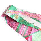 Hermes Twilly Horse and Phoenix Silk Pink Green Scarf — view 3