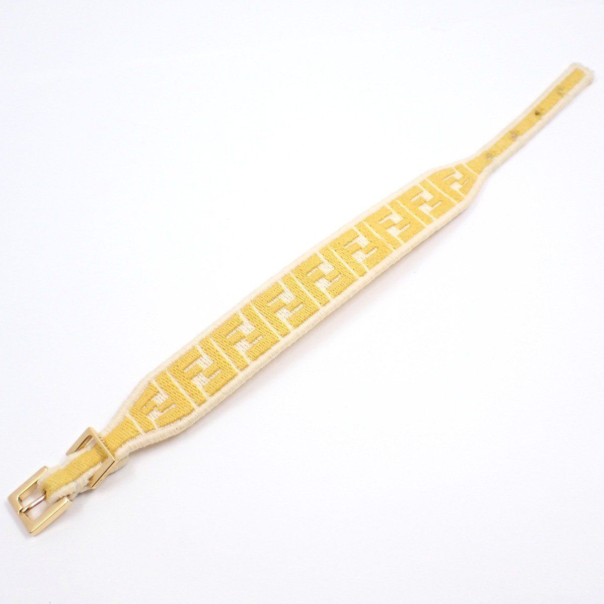 Fendi FF Logo Misanga Bracelet Yellow Size — view 3