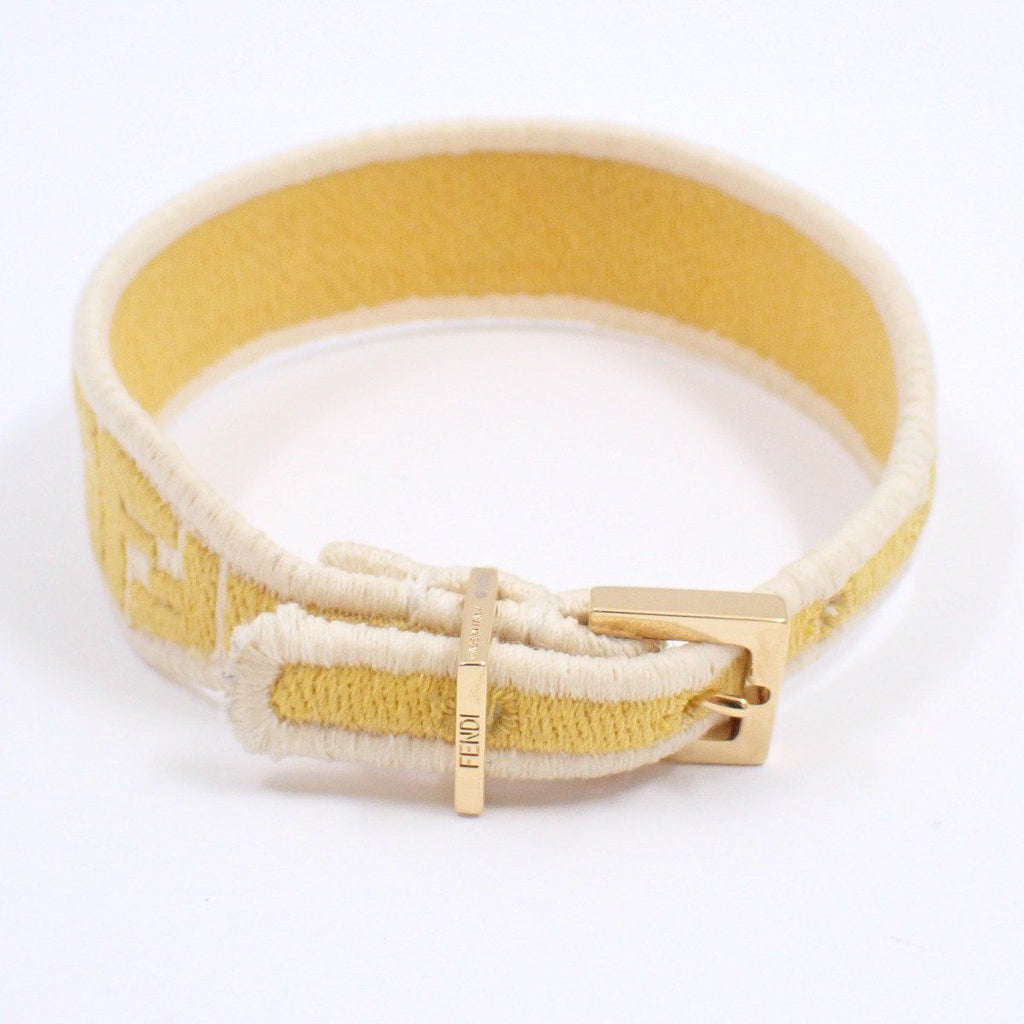 Fendi FF Logo Misanga Bracelet Yellow Size — view 2