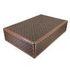 Louis Vuitton Monogram Bisten 75 Trunk Case Bag Brown Gold Hardware — view 5