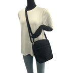Gucci Black Silver Hardware GG Canvas Leather 018.1612 Shoulder Bag Messenger — view 8