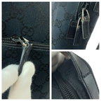Gucci Black Silver Hardware GG Canvas Leather 018.1612 Shoulder Bag Messenger — view 6