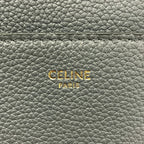 Celine Sangle Bucket Medium Leather Shoulder Bag Gray — view 5