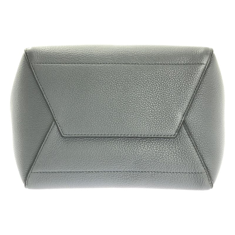 Celine Sangle Bucket Medium Leather Shoulder Bag Gray — view 6