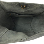 Celine Sangle Bucket Medium Leather Shoulder Bag Gray — view 4