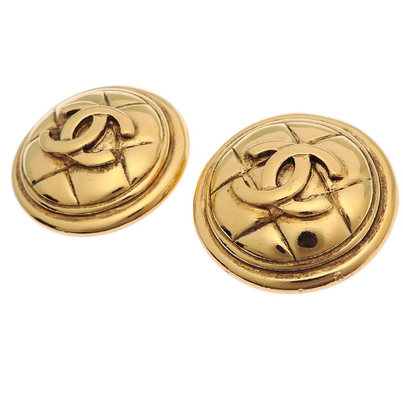 Chanel Classic Gold-Tone Earrings — view 3