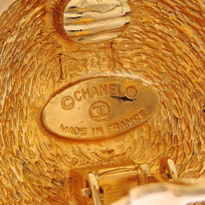 Chanel Classic Gold-Tone Earrings — view 7
