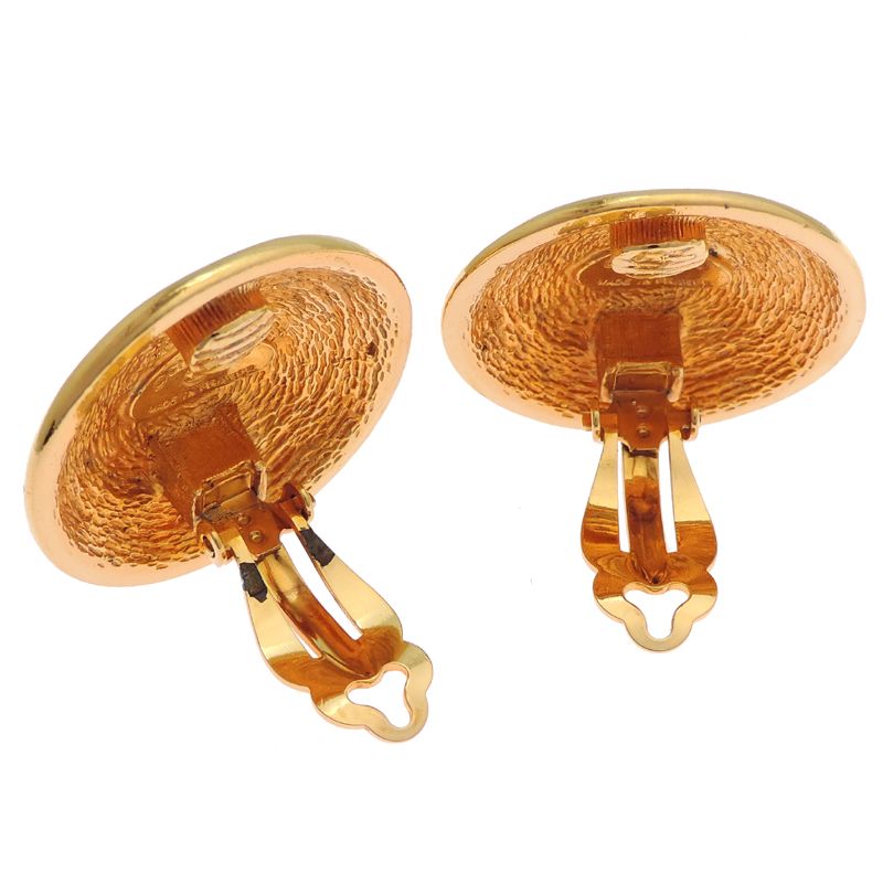 Chanel Classic Gold-Tone Earrings — view 5