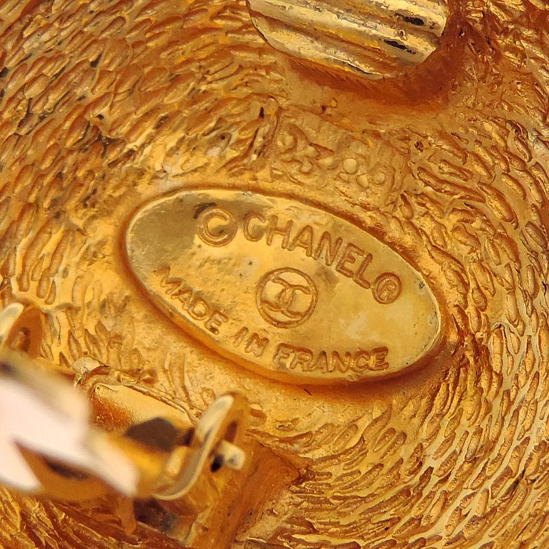 Chanel Classic Gold-Tone Earrings — view 6