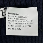 Loewe X23 100% Wool Logo Design Beanie Knit Cap Navy Blue — view 7