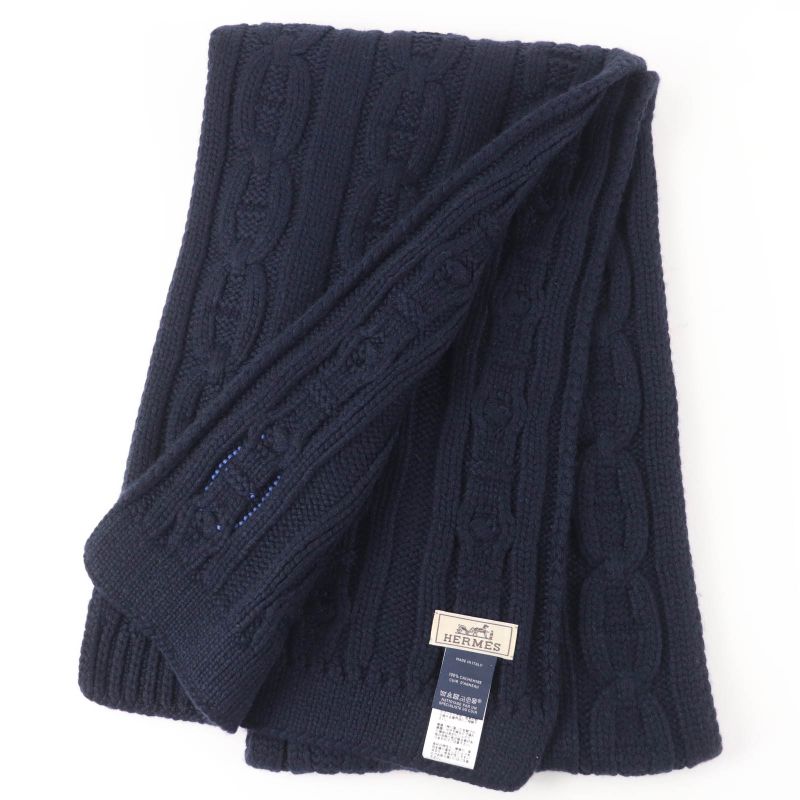 Hermes Tri-maillon 100% Cashmere Anyo Link Lamb Leather Chaine D'ancre Knitted — view 2