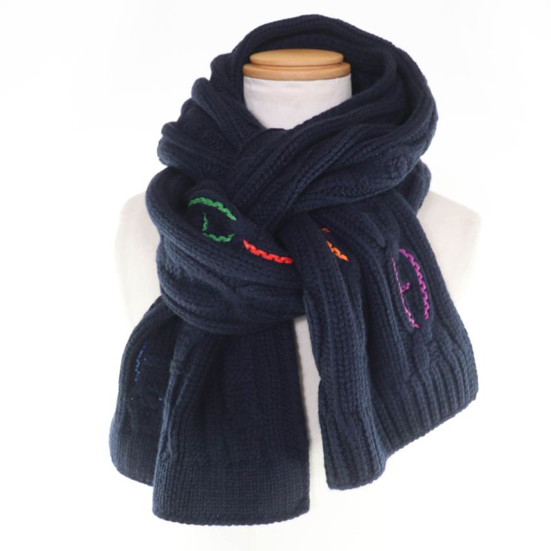 Hermes Tri-maillon 100% Cashmere Anyo Link Lamb Leather Chaine D'ancre Knitted — view 3