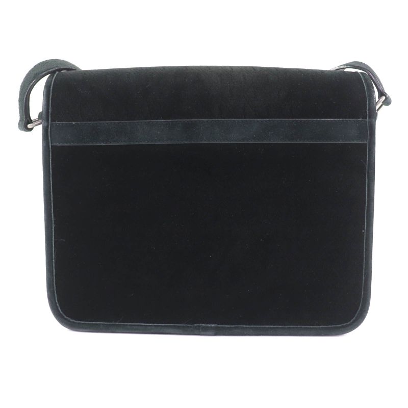 Saint Laurent Paris YSLmonogram Velvet Shoulder Bag Black Silver-hardw — view 4