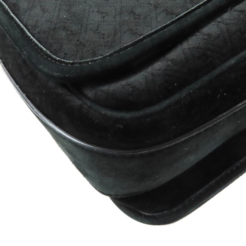 Saint Laurent Paris YSLmonogram Velvet Shoulder Bag Black Silver-hardw — view 8