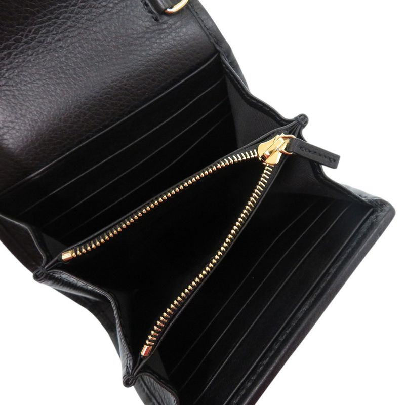 Gucci Chain Wallet Blondie Leather Black Bifold 1206 — view 9