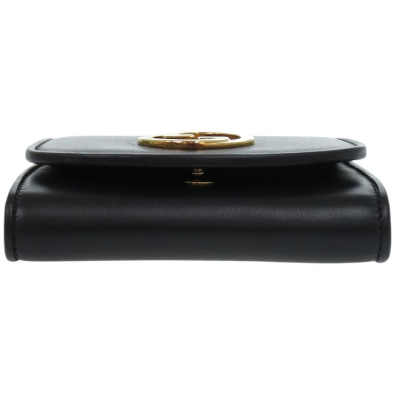 Gucci Chain Wallet Blondie Leather Black Bifold 1206 — view 5