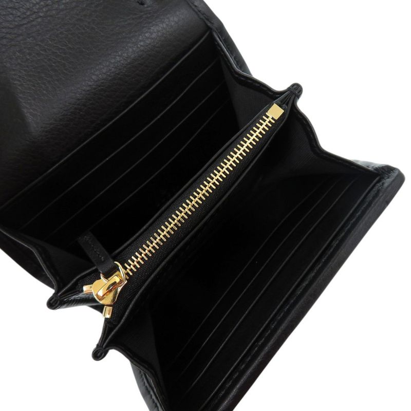Gucci Chain Wallet Blondie Leather Black Bifold 1206 — view 8
