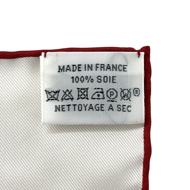 Hermes Scarf Carre 90 Clic Clac Silk Red White Horse — view 5
