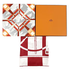 Hermes Scarf Carre 90 Clic Clac Silk Red White Horse — view 7