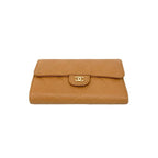 Chanel Quilted Coco Mark Caviar Leather Trifold — view 6