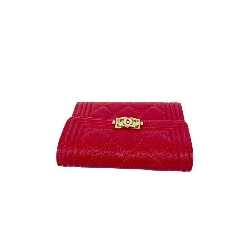 Chanel Coco Mark Caviar Leather Trifold Wallet Mini — view 3