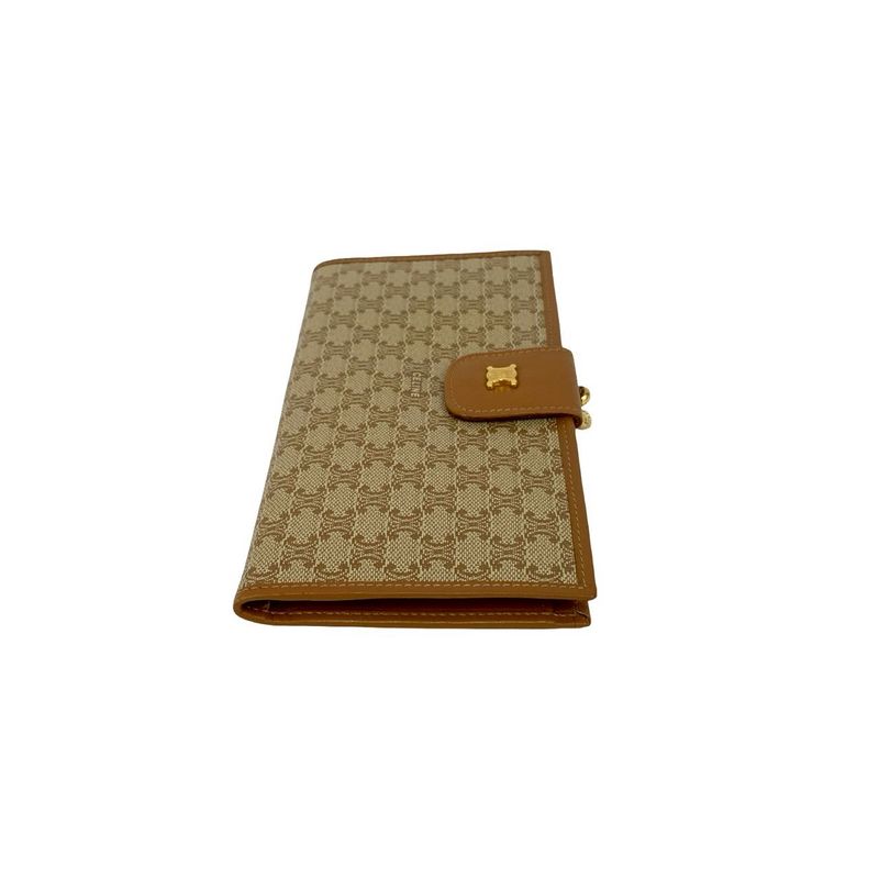 Celine Vintage Macadam Pattern Triomphe Logo Hardware Leather — view 5