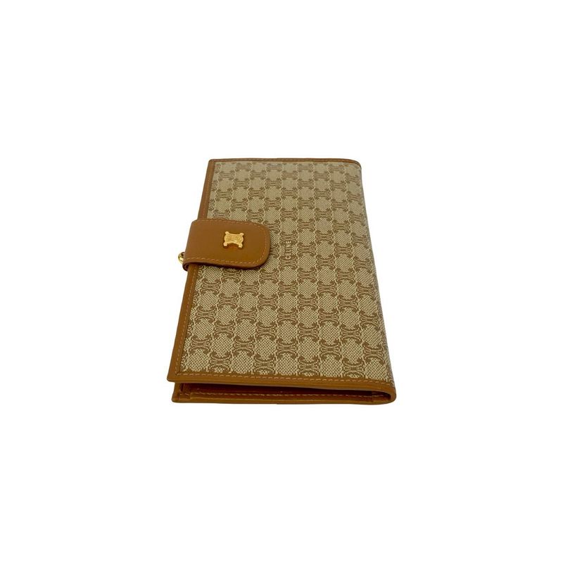 Celine Vintage Macadam Pattern Triomphe Logo Hardware Leather — view 4