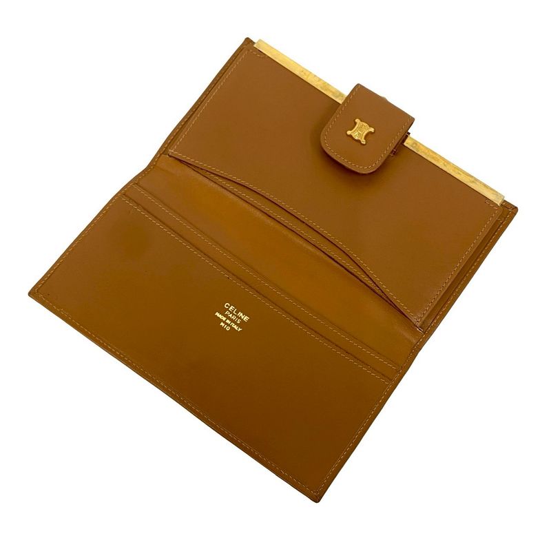 Celine Vintage Macadam Pattern Triomphe Logo Hardware Leather — view 7