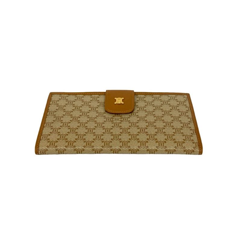 Celine Vintage Macadam Pattern Triomphe Logo Hardware Leather — view 6