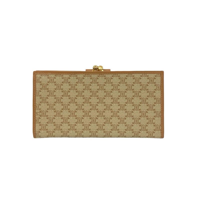 Celine Vintage Macadam Pattern Triomphe Logo Hardware Leather — view 2