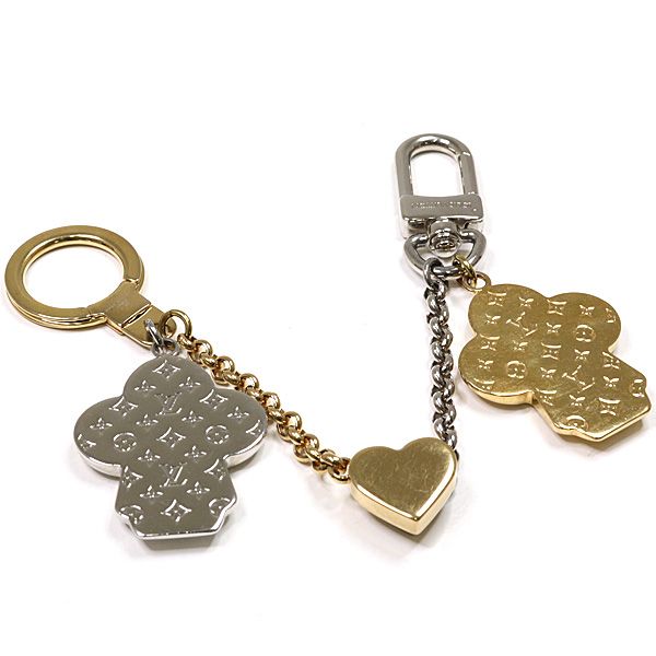 Louis Vuitton Chain-vivienne BFF Key Holder Bag Charm Metal Gold Silver — view 6