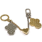 Louis Vuitton Chain-vivienne BFF Key Holder Bag Charm Metal Gold Silver — view 6