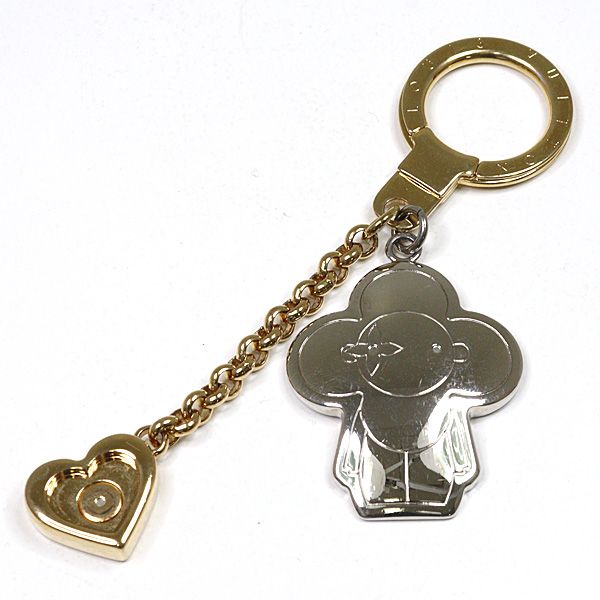 Louis Vuitton Chain-vivienne BFF Key Holder Bag Charm Metal Gold Silver — view 2