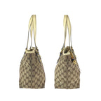 Gucci Sherry Line Beige Brown Gold Hardware GG Canvas Leather Tote Bag — view 9