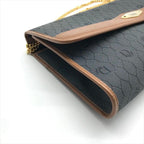 Dior Chain Shoulder Bag Clutch Vintage Leather Black — view 5
