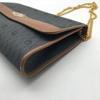 Dior Chain Shoulder Bag Clutch Vintage Leather Black — view 6