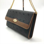 Dior Chain Shoulder Bag Clutch Vintage Leather Black — view 2