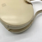 Loewe Vintage Anagram Mini Round Hand Bag Leather Beige Bag — view 6