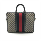 Gucci GG Canvas Business Bag 2-Way Bag Sherry Line Navy Bag — view 3