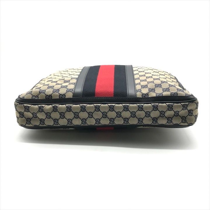 Gucci GG Canvas Business Bag 2-Way Bag Sherry Line Navy Bag — view 4
