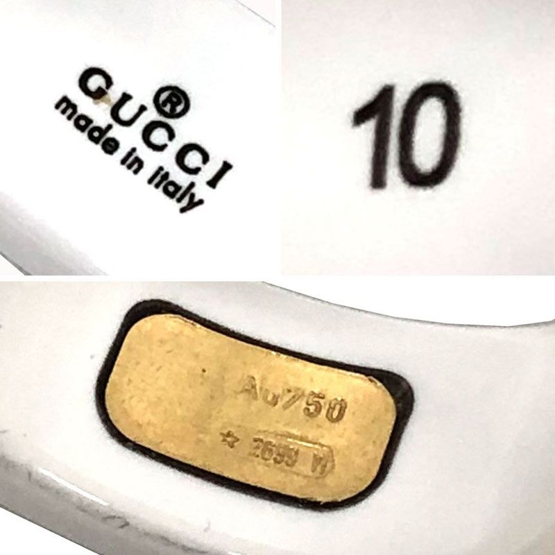 Gucci GG Icon Ring Synthetic Corundum 10 18K Yellow Gold White — view 4
