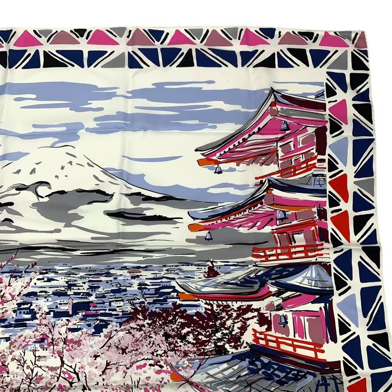 Prada Scarf Silk Arakurayama Sengen Park Multicolor Box — view 4