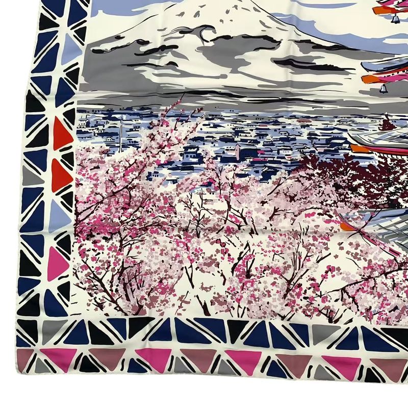 Prada Scarf Silk Arakurayama Sengen Park Multicolor Box — view 5