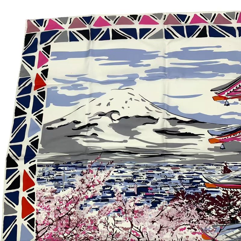 Prada Scarf Silk Arakurayama Sengen Park Multicolor Box — view 3