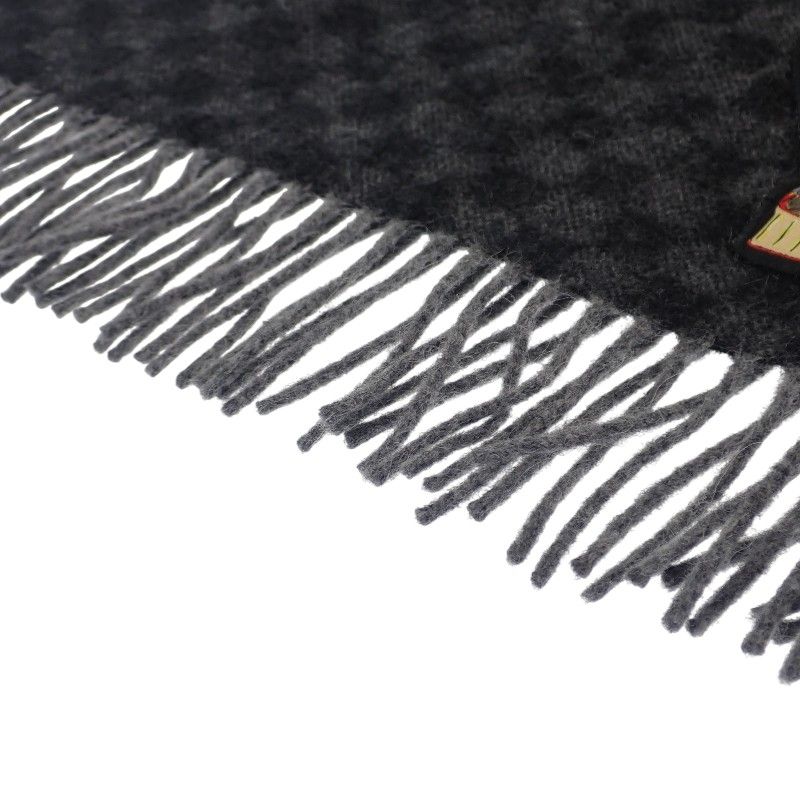 Louis Vuitton Echarpe Damier Graphite Map Muffler Wool Alpaca Black Scarf — view 8